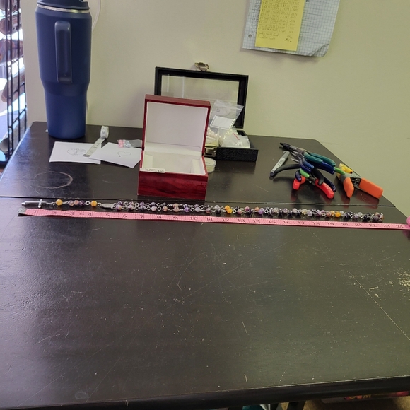 Dyed Agate Handmade Rosary - Picture 5 of 5